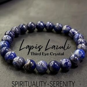 Blue Lapis Stone Stretch Bracelet - Spiritualty - Serenity - Enlightenment